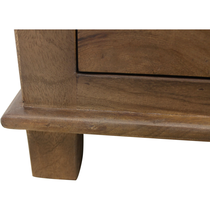 Hunyad 3-Drawer Nightstand - Antique Brown - Image 10