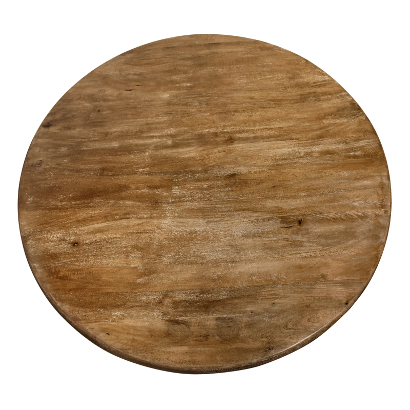 Jade 60″ Round Dining Table – Distressed Natural – Meva