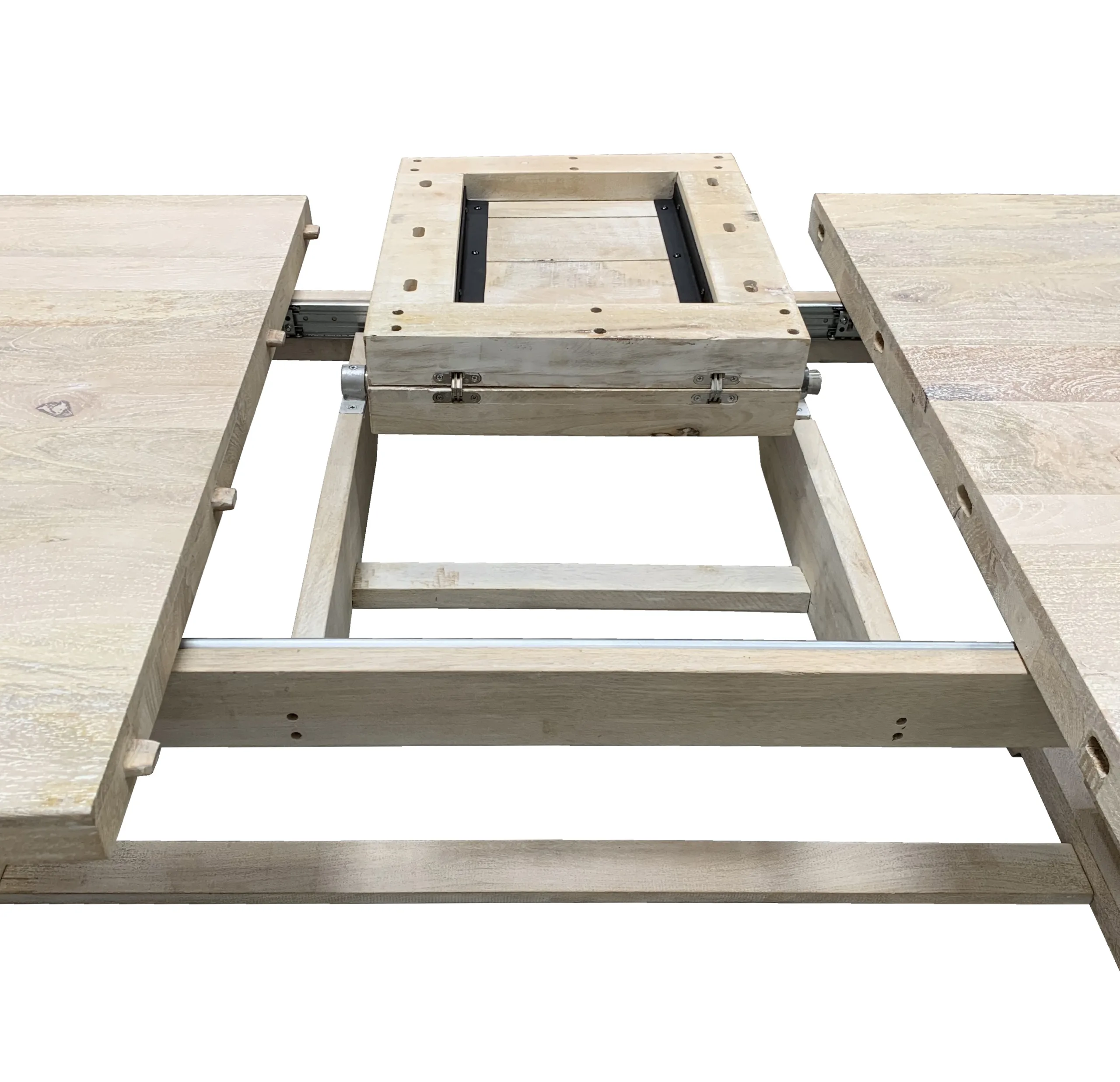 Holmes 11-Piece Extendable Dining Set with 10 Ash Boucle Chairs - Silver - Image 7