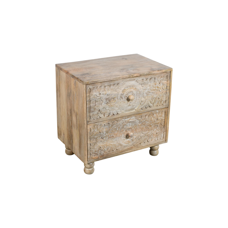 Corum 2-Drawer Nightstand - Natural - Image 2