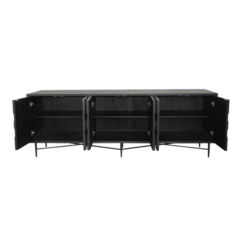 Sandhurst 6-Door Sideboard - Black - Image 5