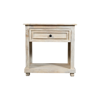 Jensen 1-Drawer Nightstand - Distressed White