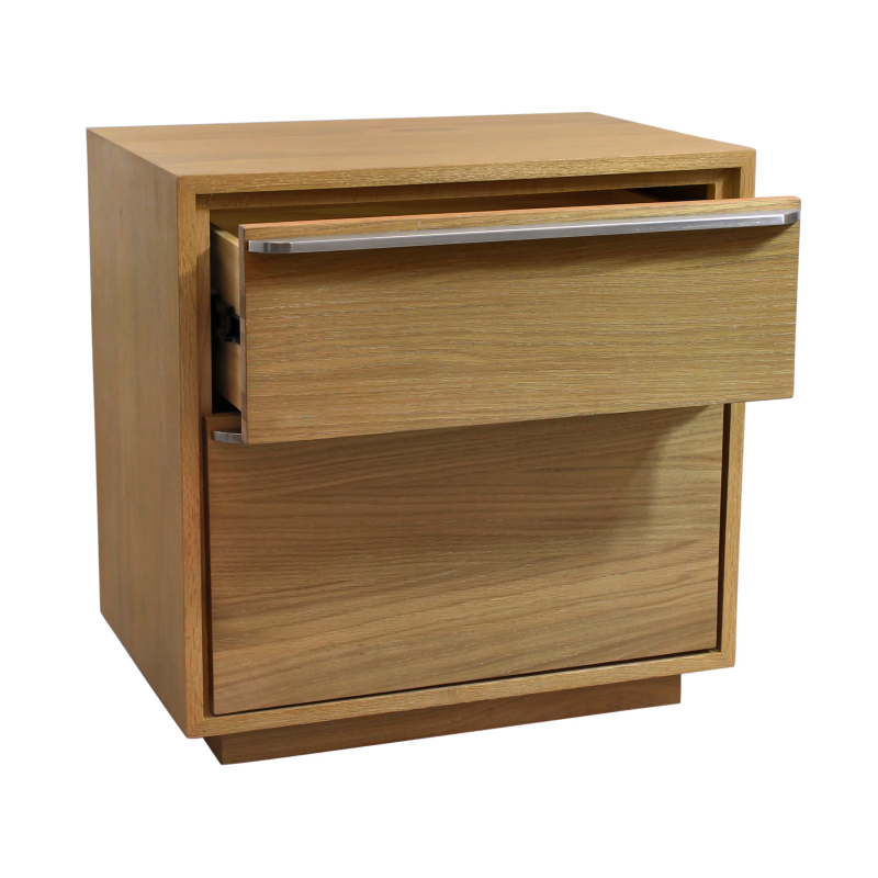 Riviera 2-Drawer Oak Nightstand - Natural - Image 3