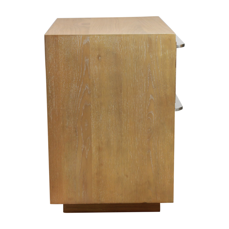 Riviera 2-Drawer Oak Nightstand - Natural - Image 5