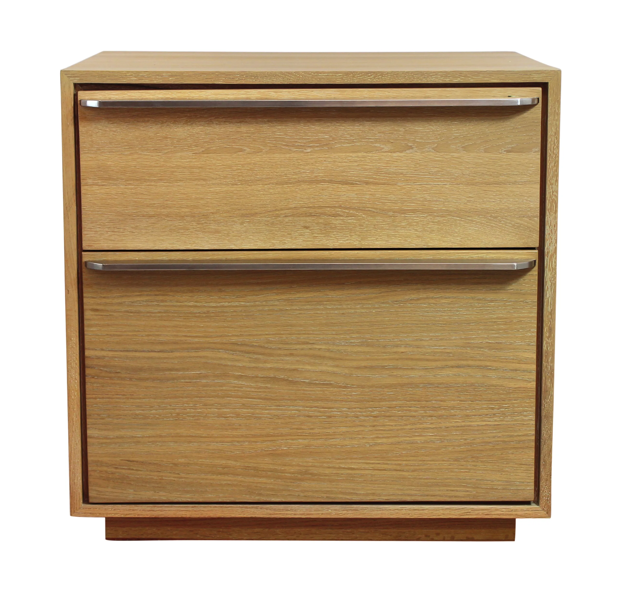 Riviera Large 2-Drawer Oak Nightstand - Natural