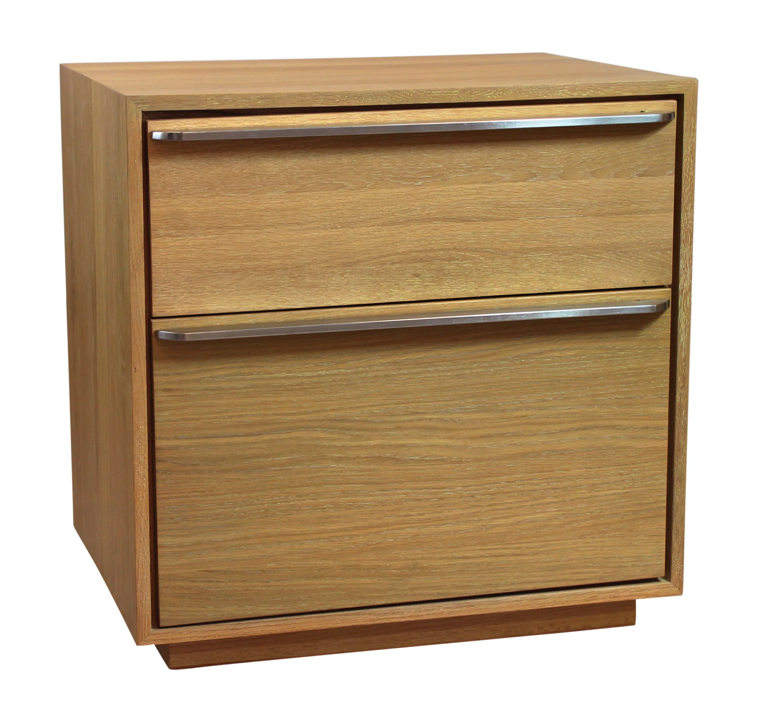 Riviera Large 2-Drawer Oak Nightstand - Natural - Image 3