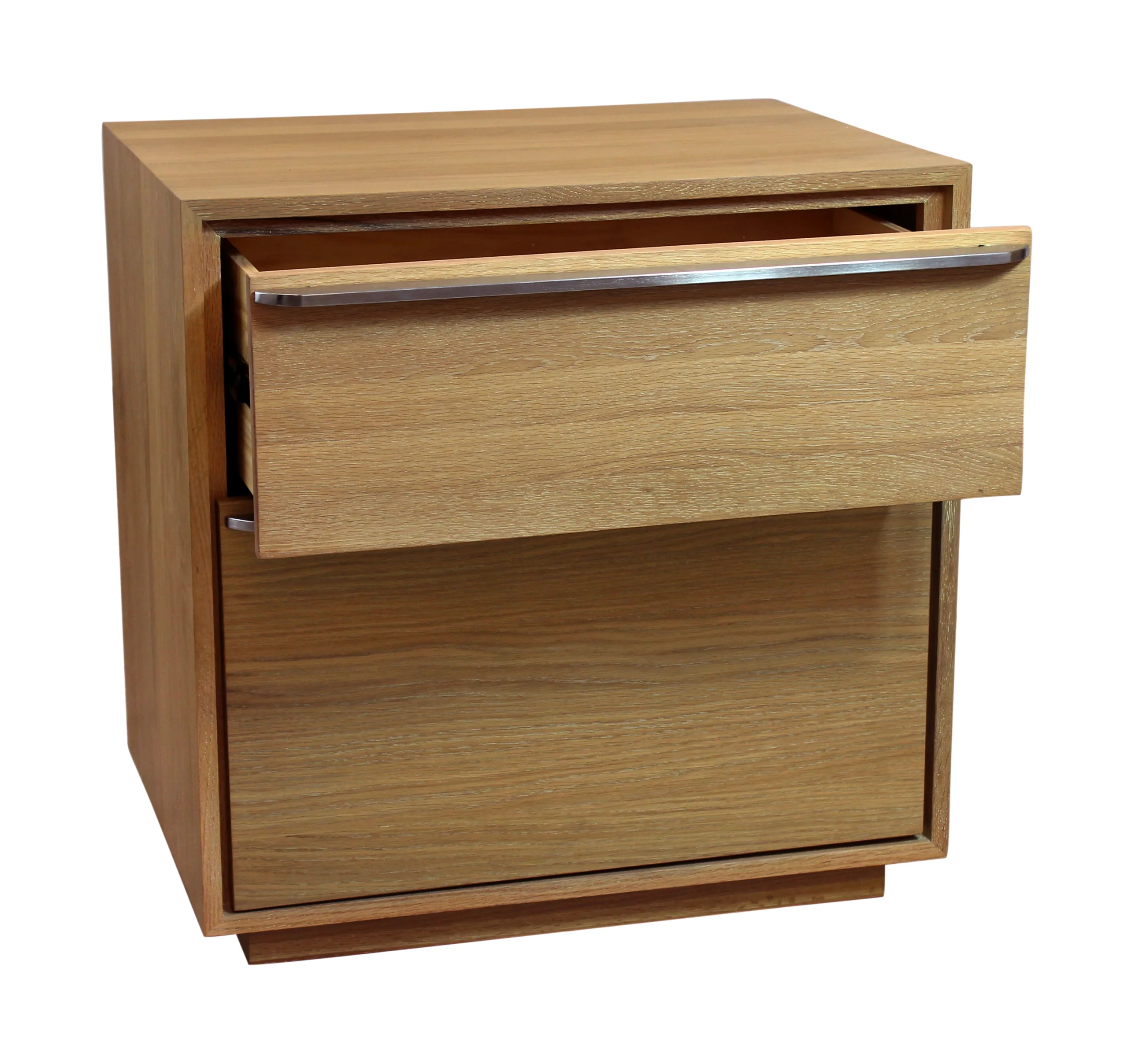 Riviera Large 2-Drawer Oak Nightstand - Natural - Image 4