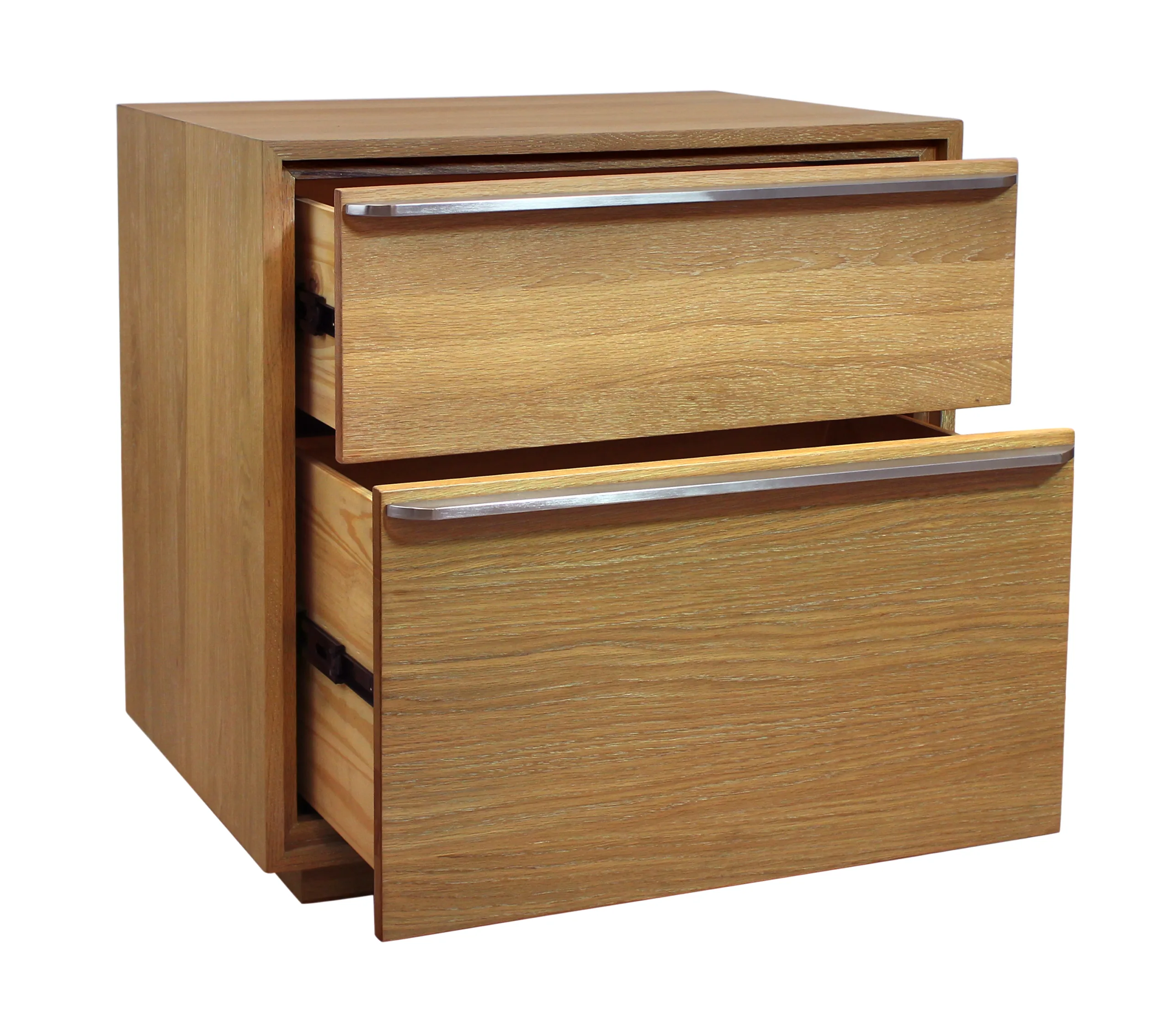 Riviera Large 2-Drawer Oak Nightstand - Natural - Image 5