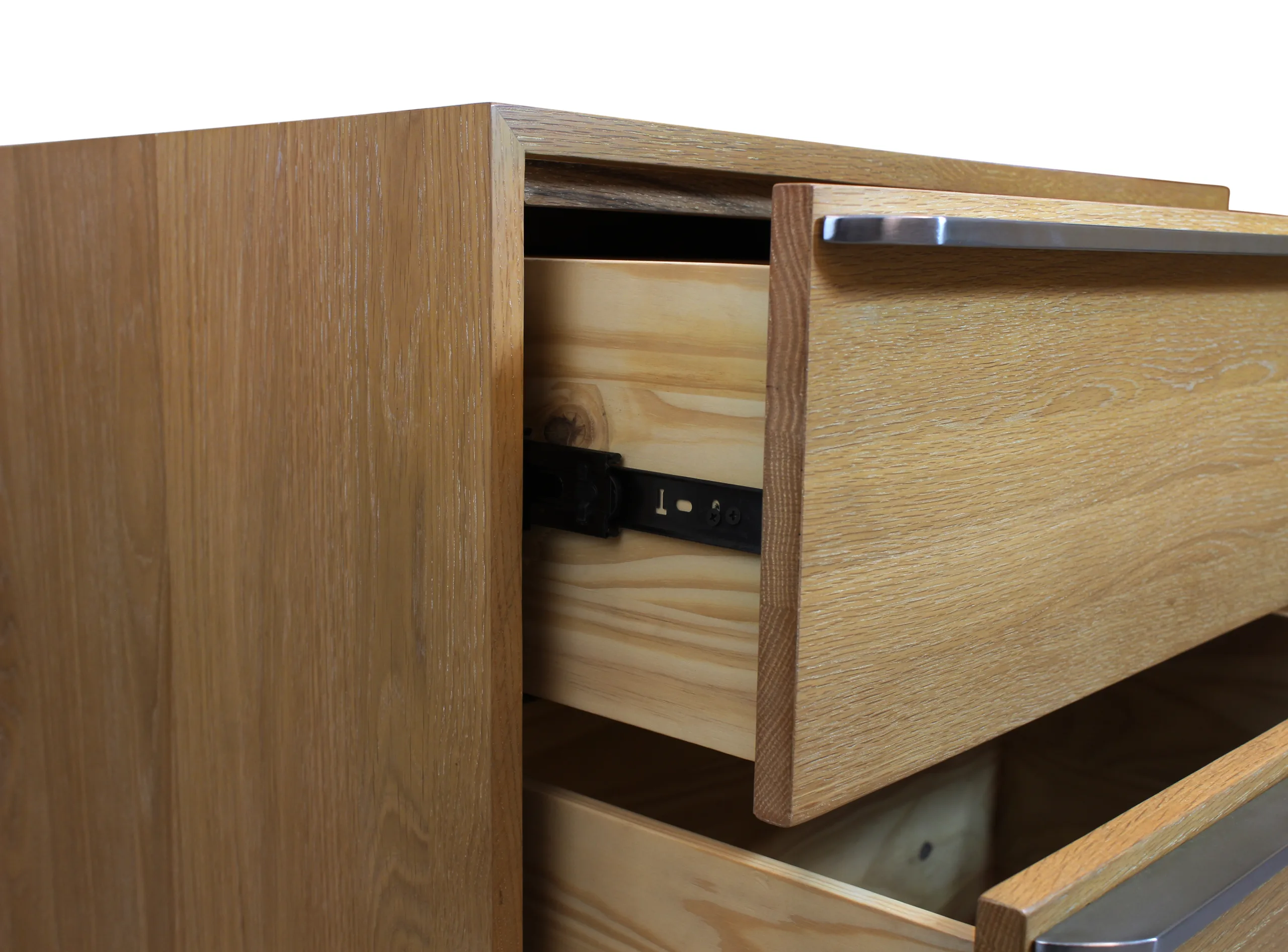 Riviera Large 2-Drawer Oak Nightstand - Natural - Image 7