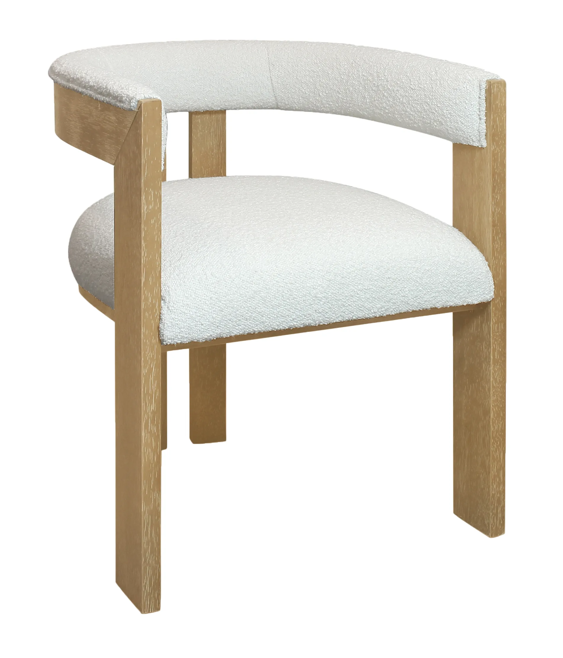 Damian 7-Piece Set with 82" Table And 6 Trident Boucle Chairs - Ivory - Image 9