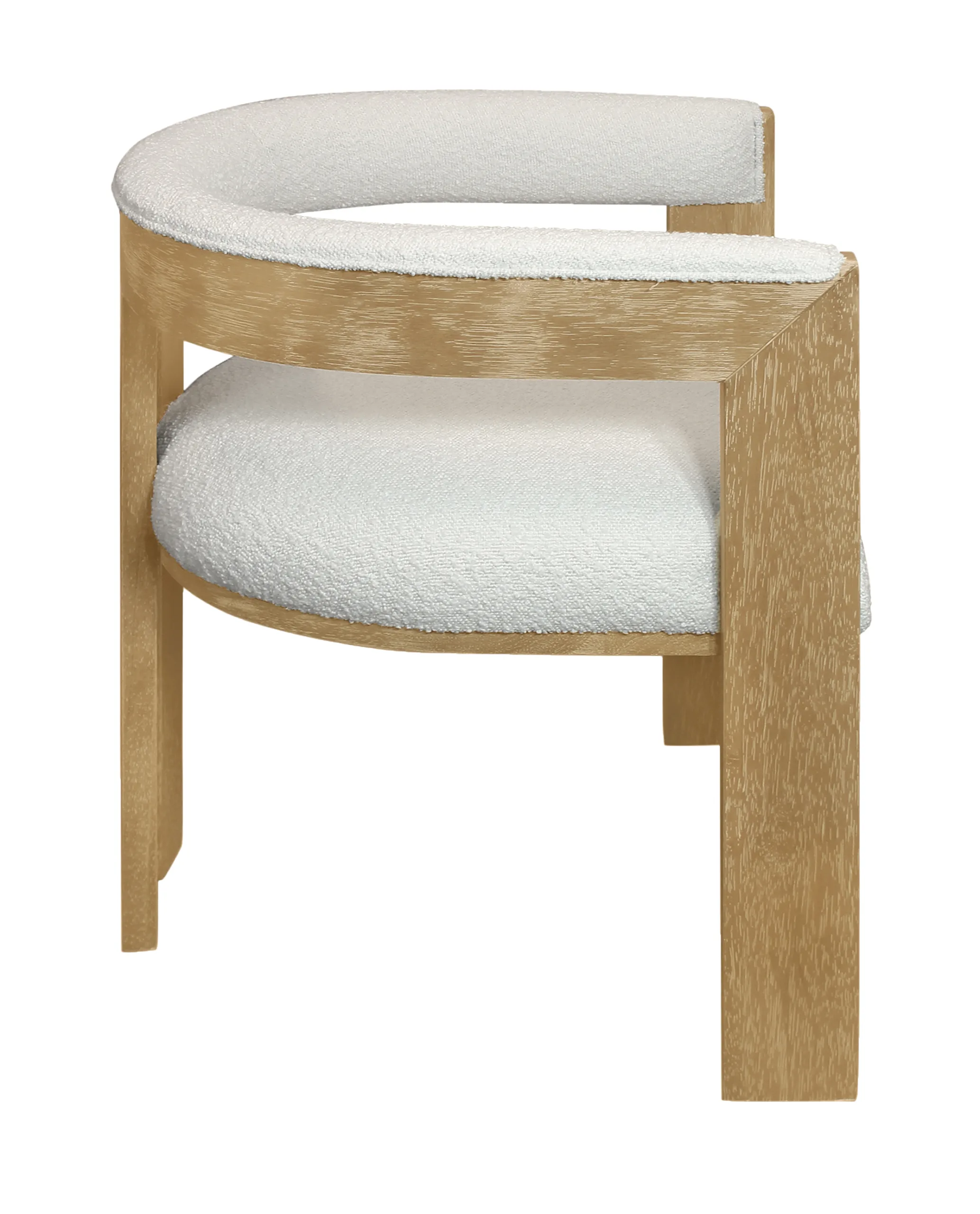 Damian 7-Piece Set with 82" Table And 6 Trident Boucle Chairs - Ivory - Image 10