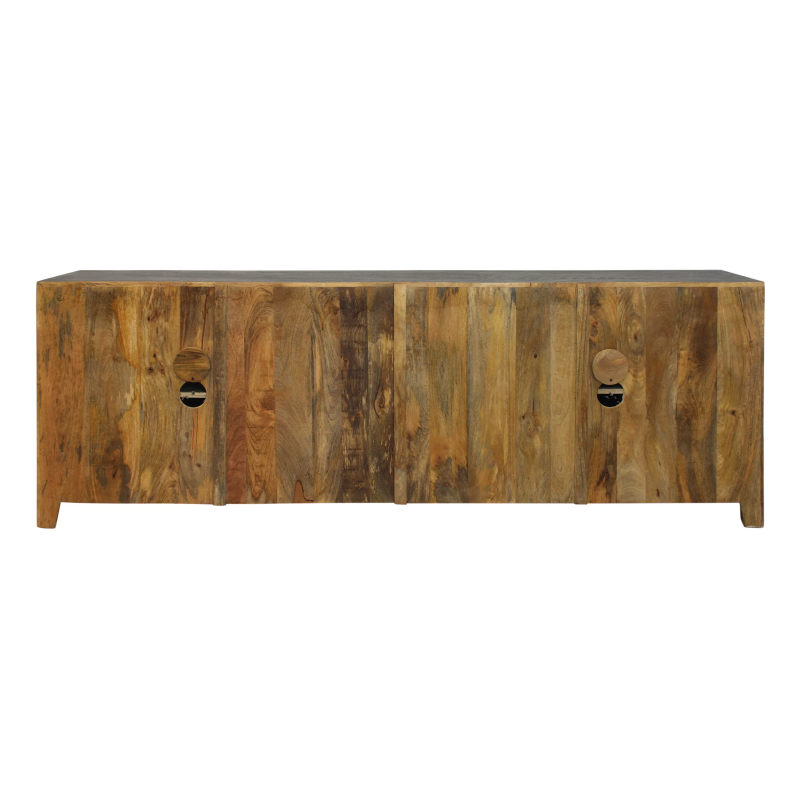 Weatherly 4-Door Media Cabinet - Gray - Image 9