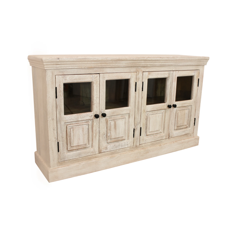 Lorient 4-Door Glass Sideboard - Sand Natural - Image 3