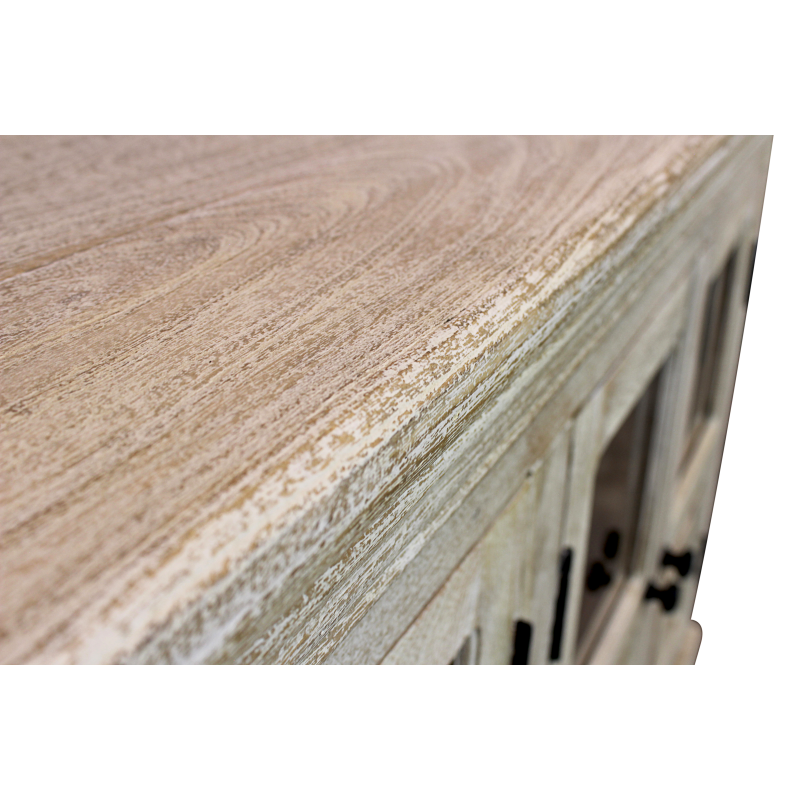 Lorient 4-Door Glass Sideboard - Sand Natural - Image 4
