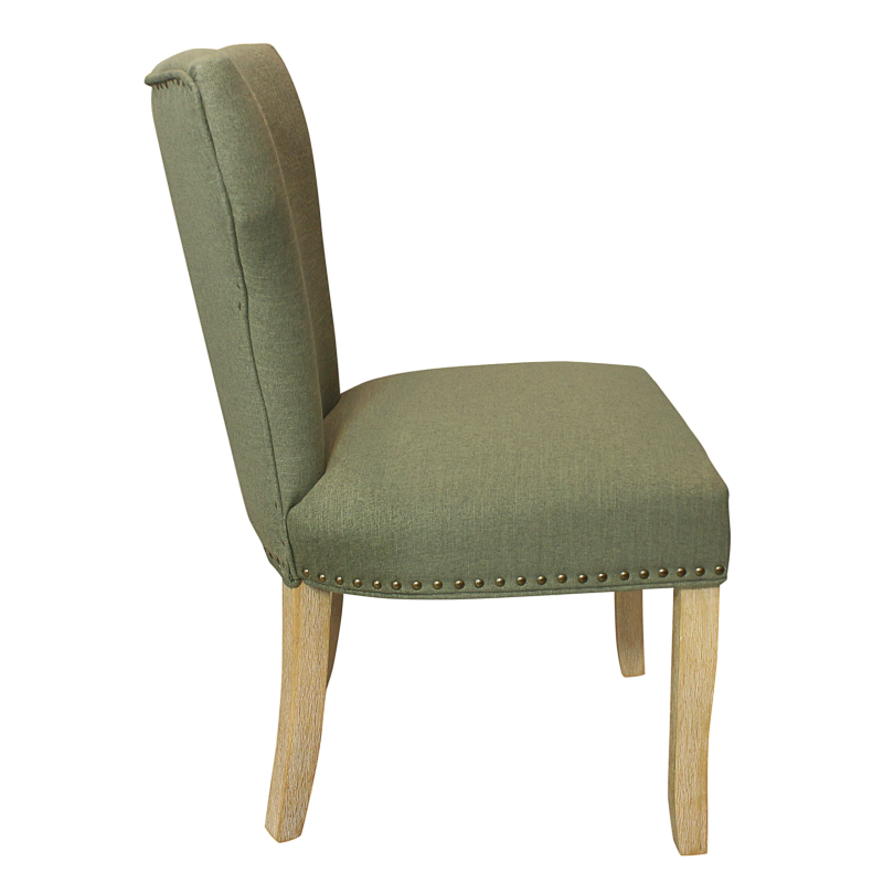 Howell Linen Side Chair 2-Piece Set - Green - Image 3