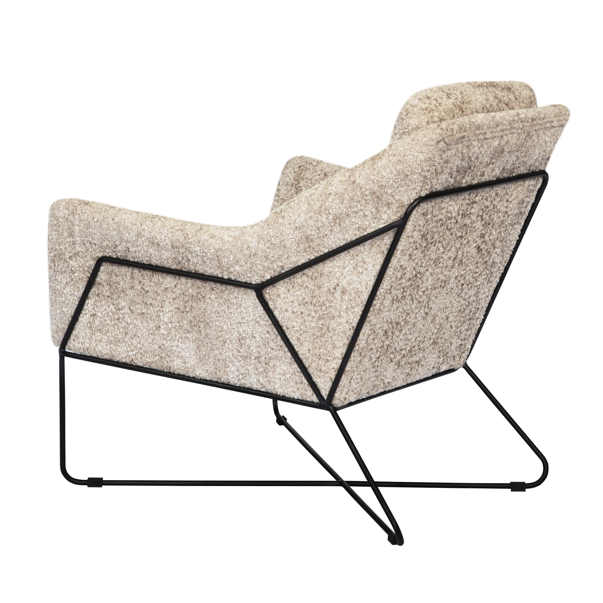 Edith Lounge Chair 2-Piece Set - Beige Boucle - Image 4