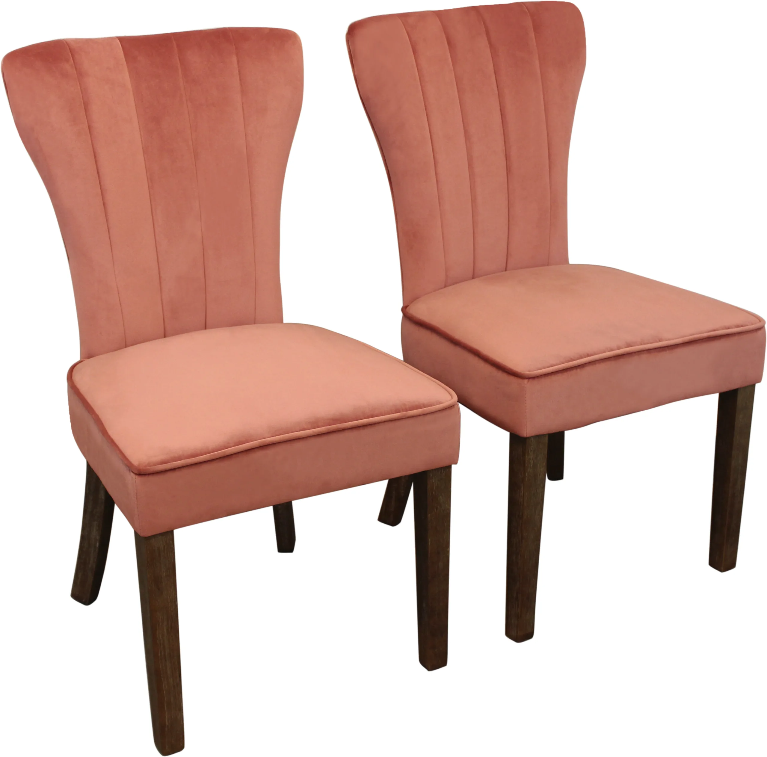 Damian 9-Piece Dining Set with 8 Clive Velvet Chairs - Blush - Image 2