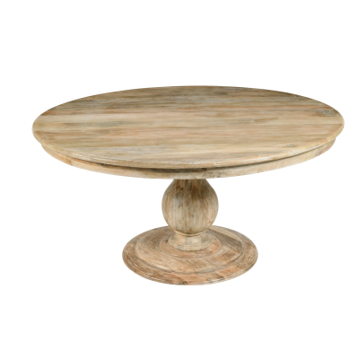 Jensen 60" Round Pedestal Dining Table - Natural