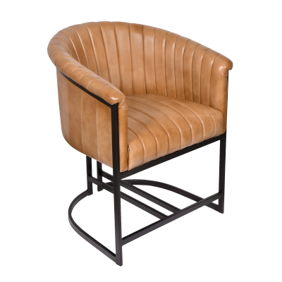 Wilshire Leather Dining Chair - Caramel