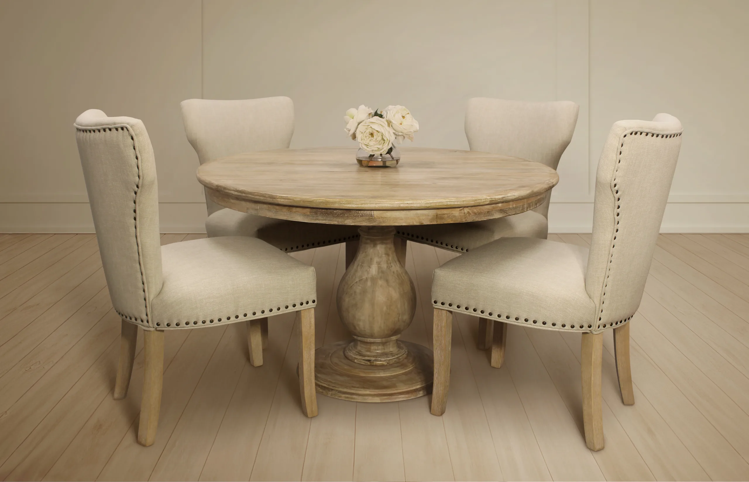 Jensen 5-Piece Dining Set with 4 Howell Chairs - Ivory