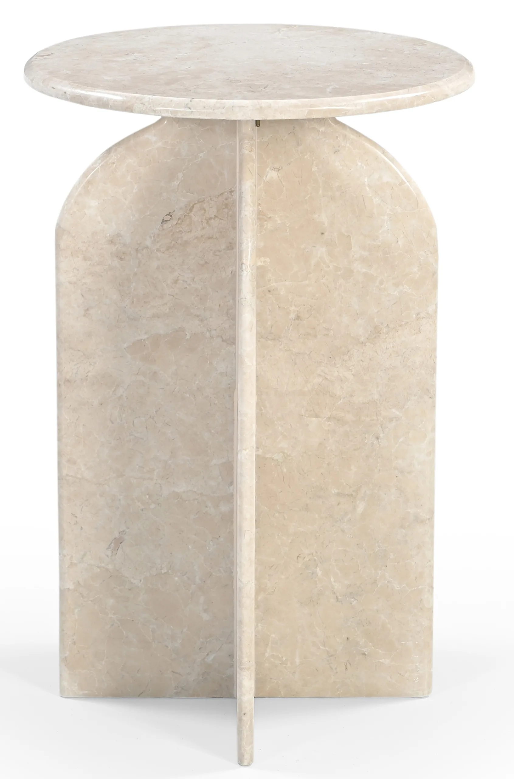 Abbey Side Table - Light Italian Marble