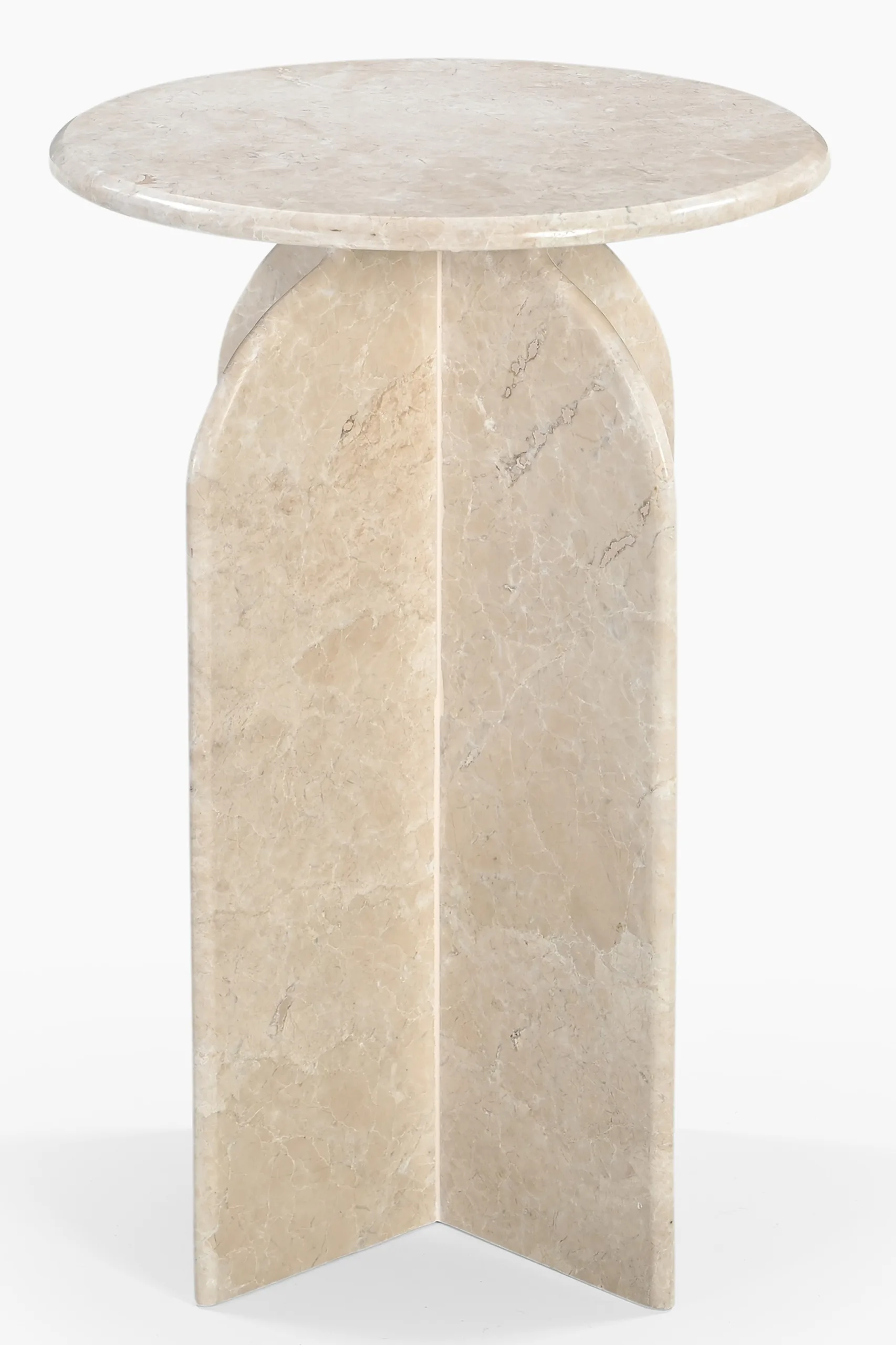 Abbey Side Table - Light Italian Marble - Image 2