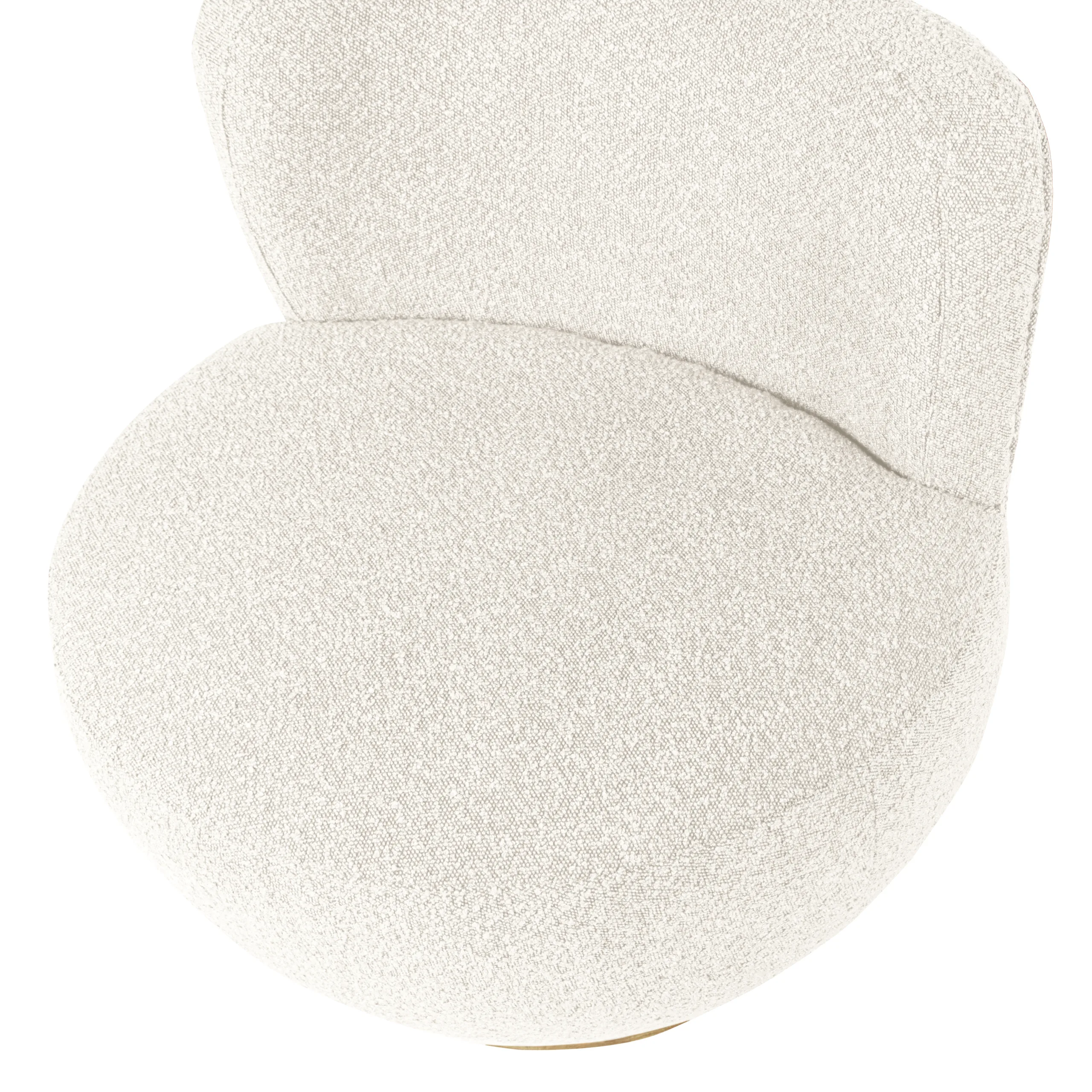 Mandy Occasional Swivel Chair - Ivory Boucle - Image 7