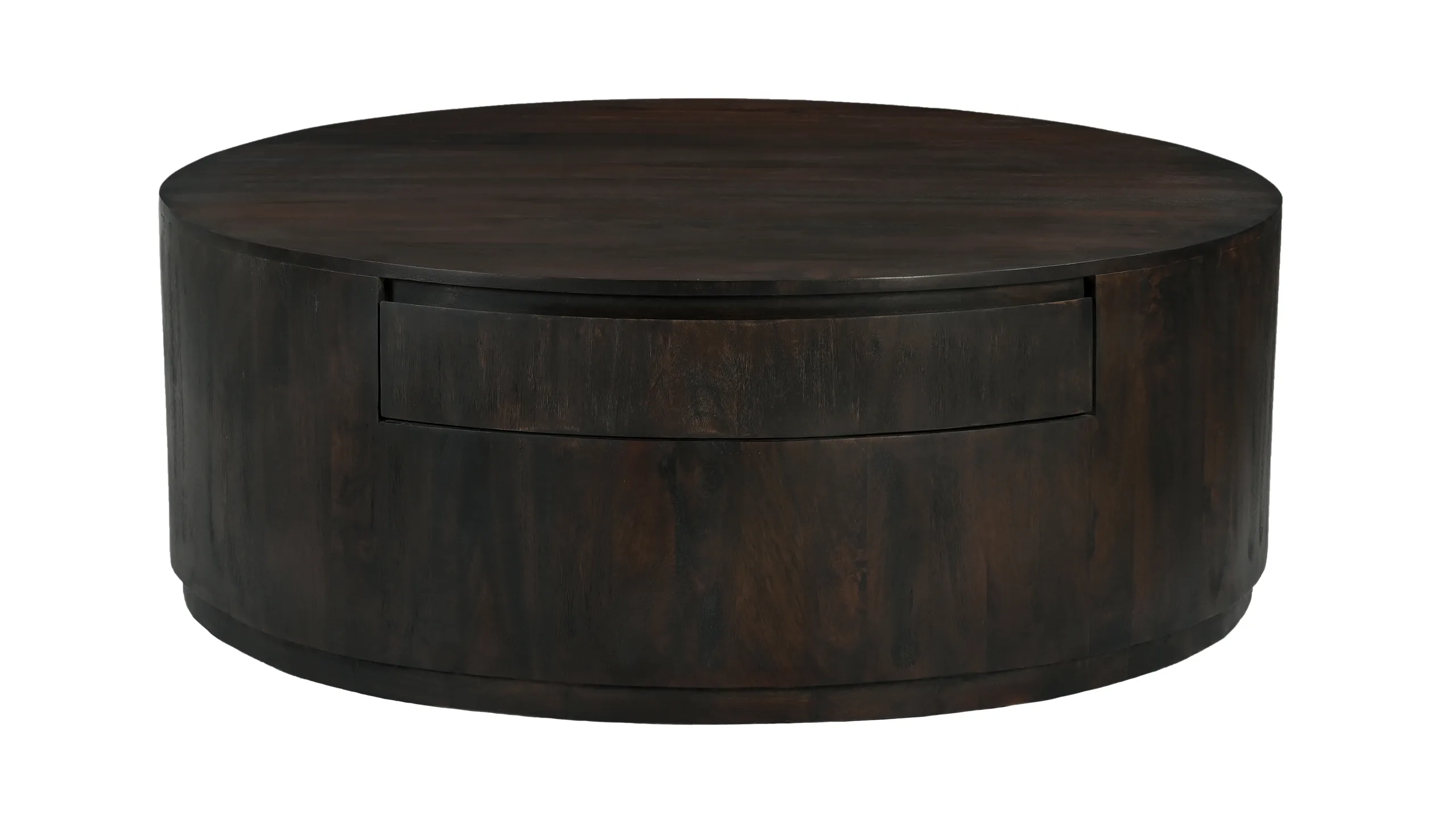Sedona Round 2-Drawer Cocktail Table - Barista Brown