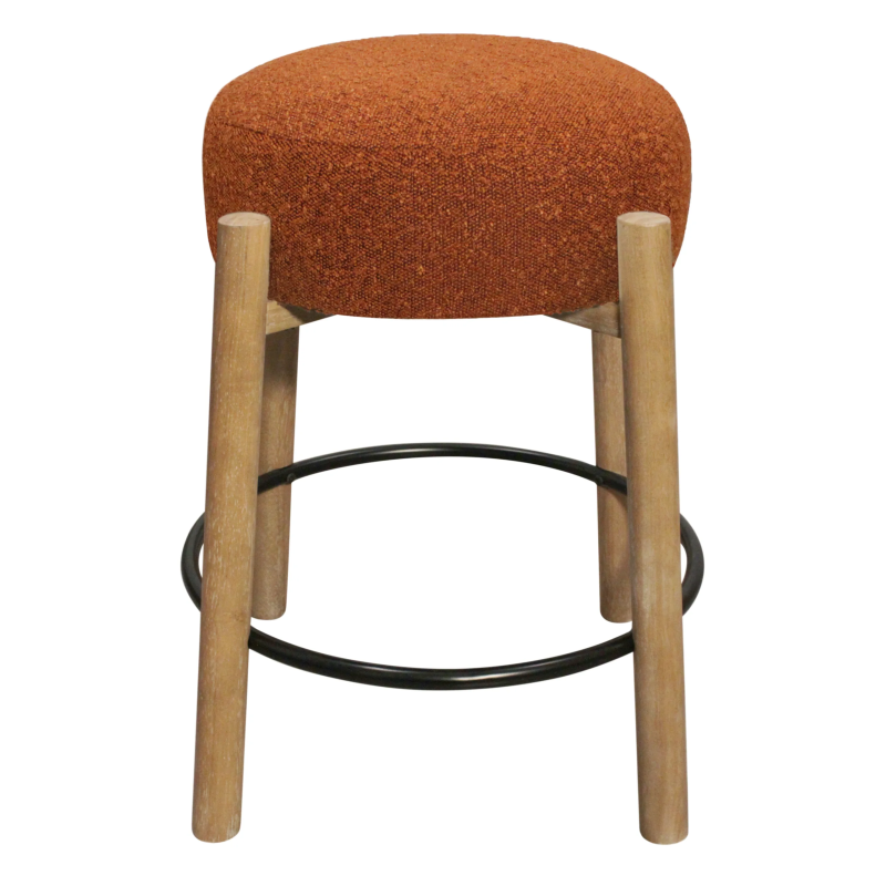 Rust Counter Stools Nandy Counter Stool 2-Piece Set – Rust Boucle – Meva