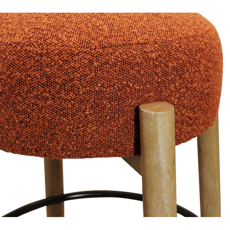 Rust Counter Stools Nandy Counter Stool 2-Piece Set – Rust Boucle – Meva