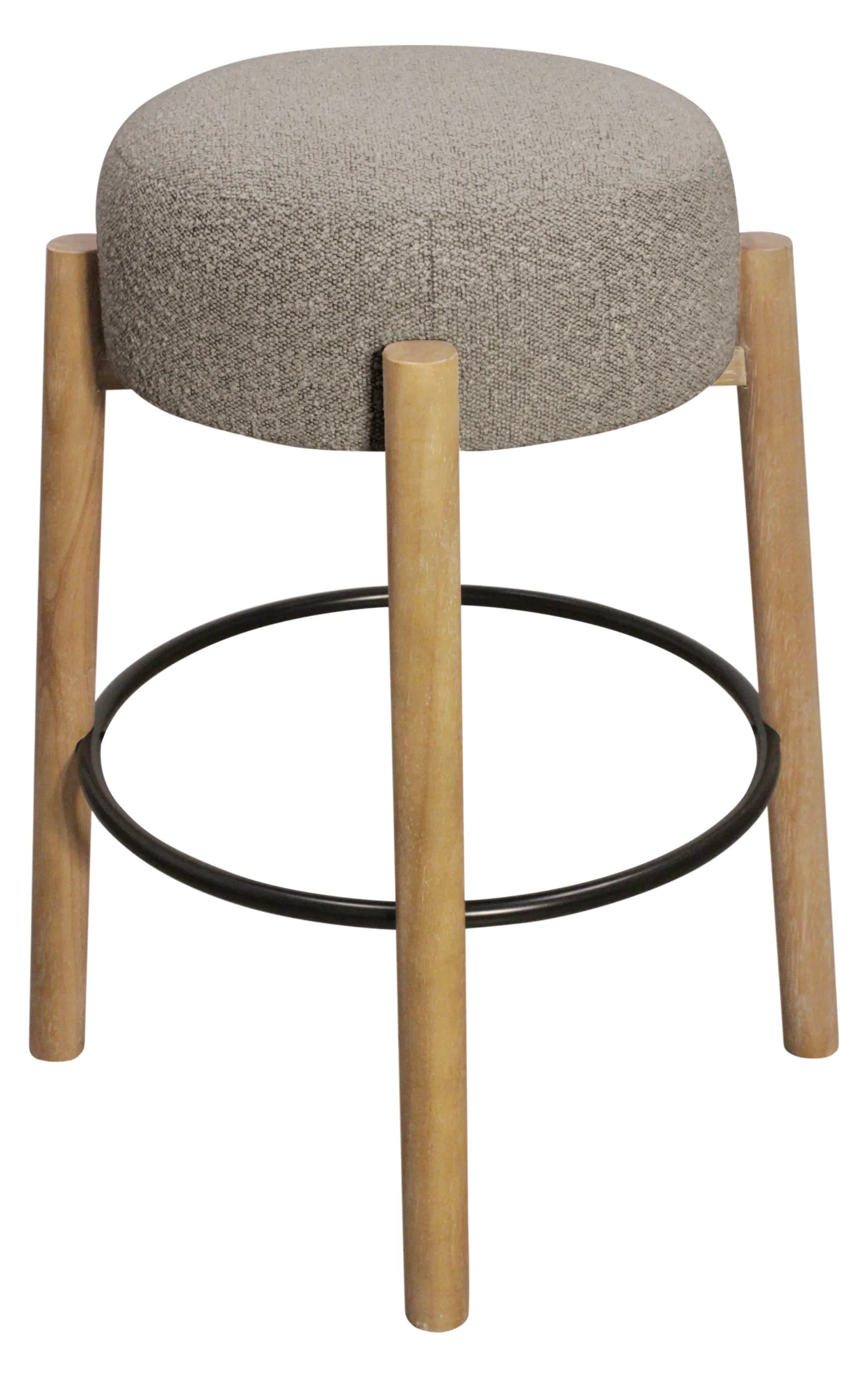 Nandy Barstool 2-Piece Set - Silver Boucle - Image 4