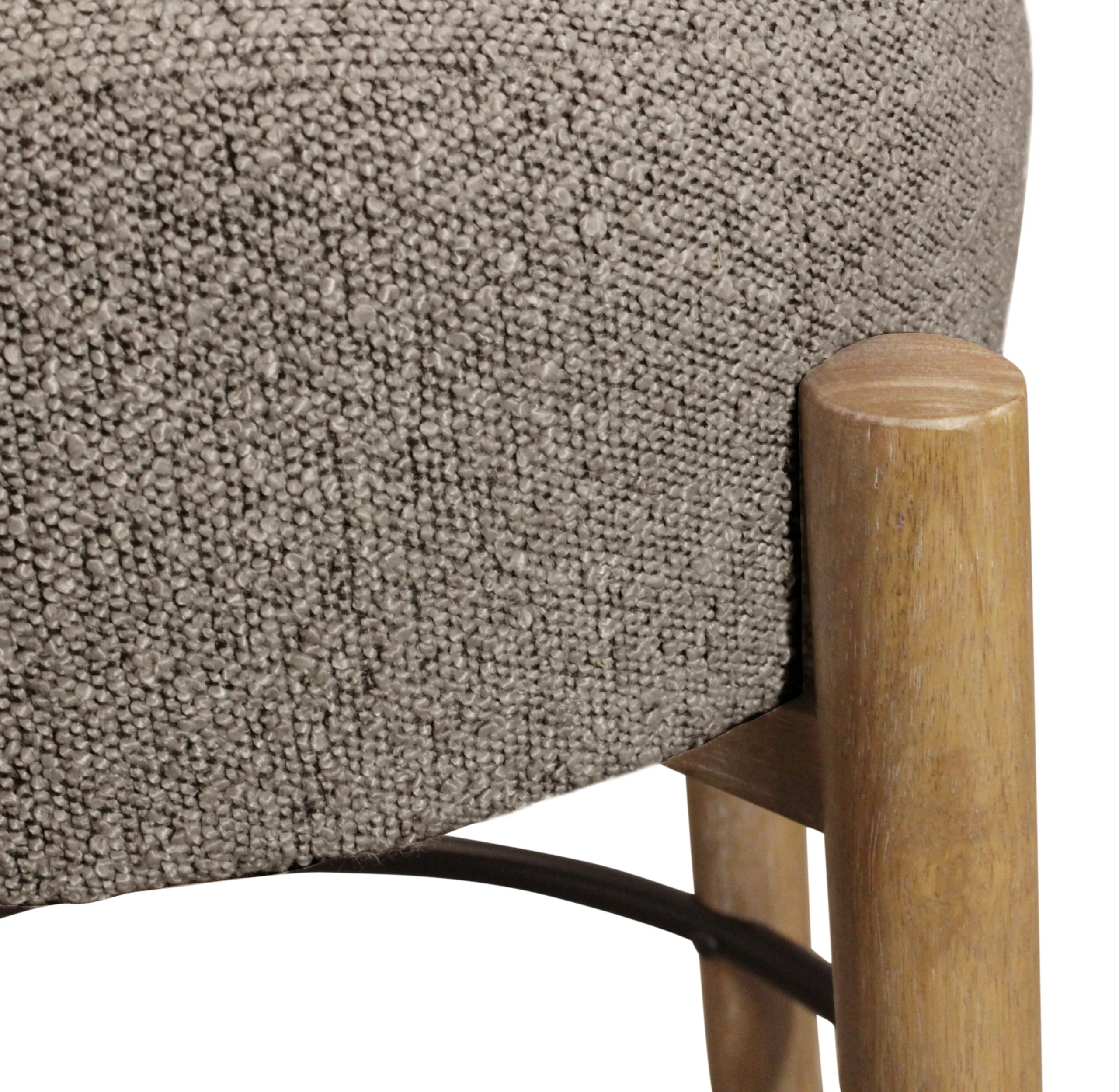 Nandy Barstool 2-Piece Set - Silver Boucle - Image 6