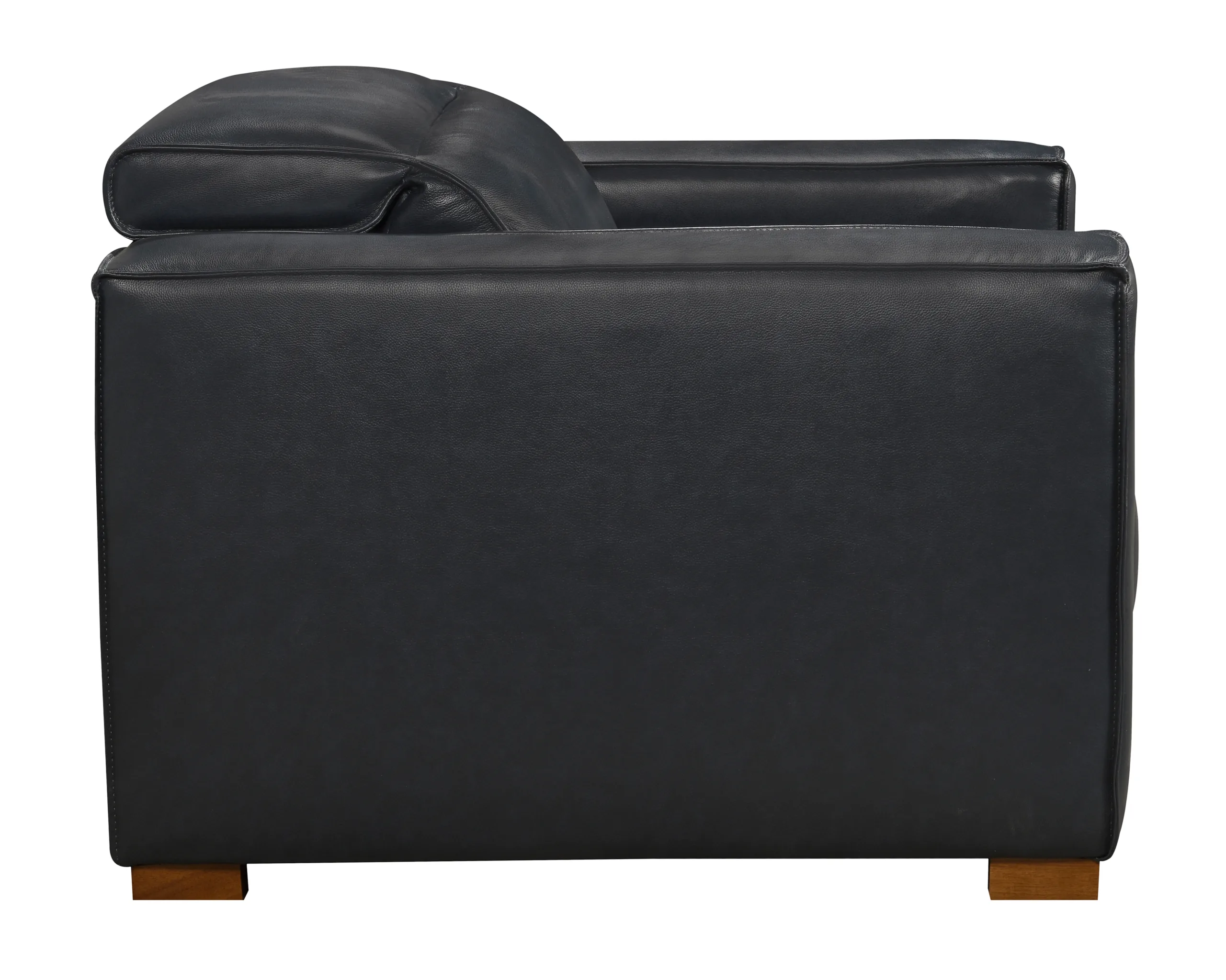 Lincolnshire Reclining Lounge Chair - Blue with Spice Tan Legs - Image 7