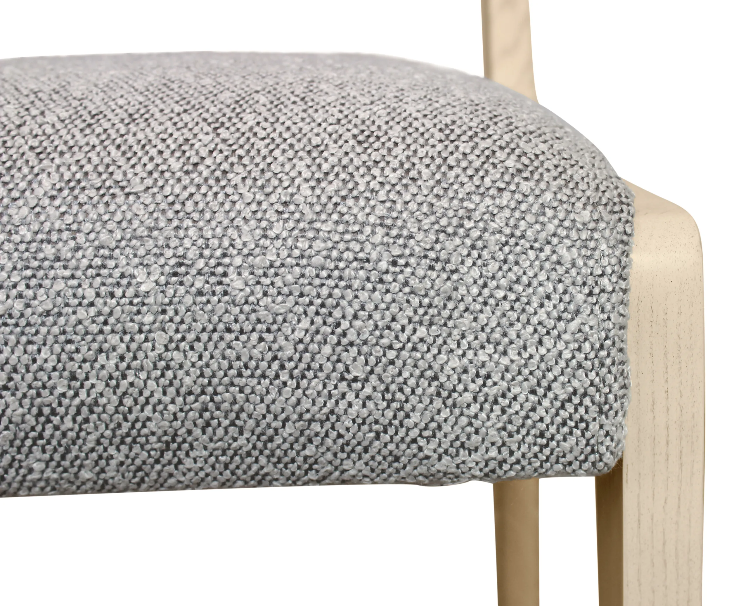 Syracuse 63" Dining Table with 3 Sets of Ashton Boucle Chairs - Silver - Image 11