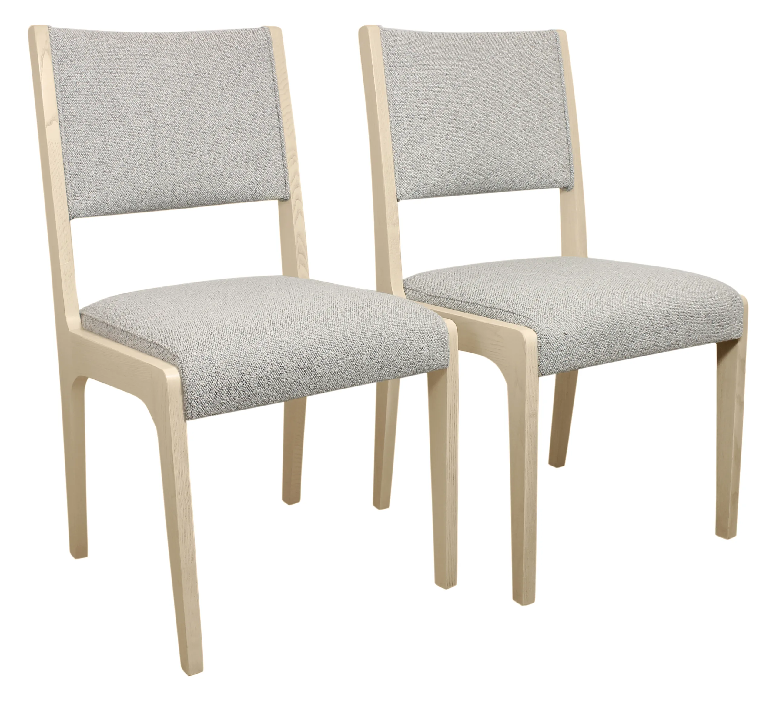 Syracuse 63" Dining Table with 3 Sets of Ashton Boucle Chairs - Silver - Image 3