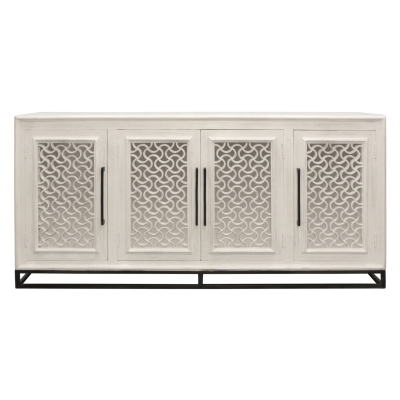 Javier 4-Door Sideboard - Distressed White