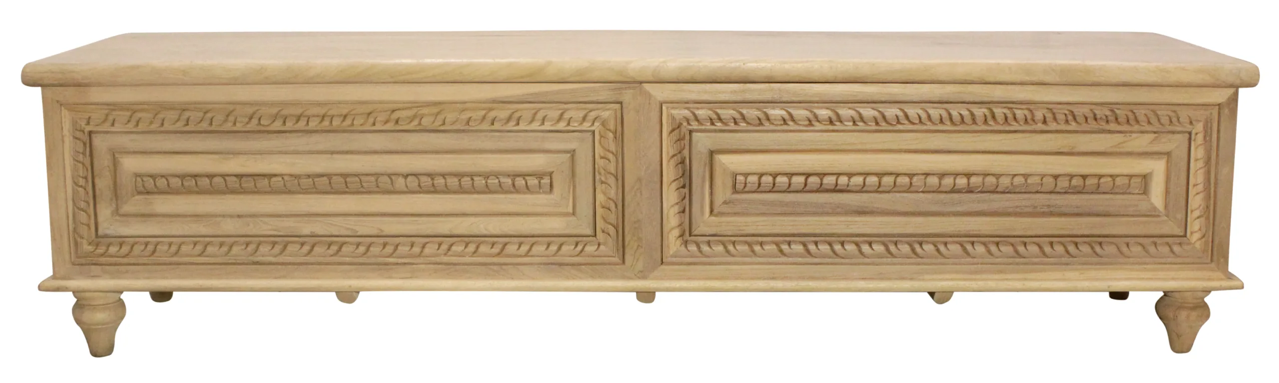 Noel 71" Storage Bench - Distressed White