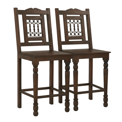 Joy Capsule Counter Chair 2-Piece Set - Barista Brown