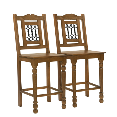 Joy Capsule Counter Chair 2-Piece Set - Spice Tan