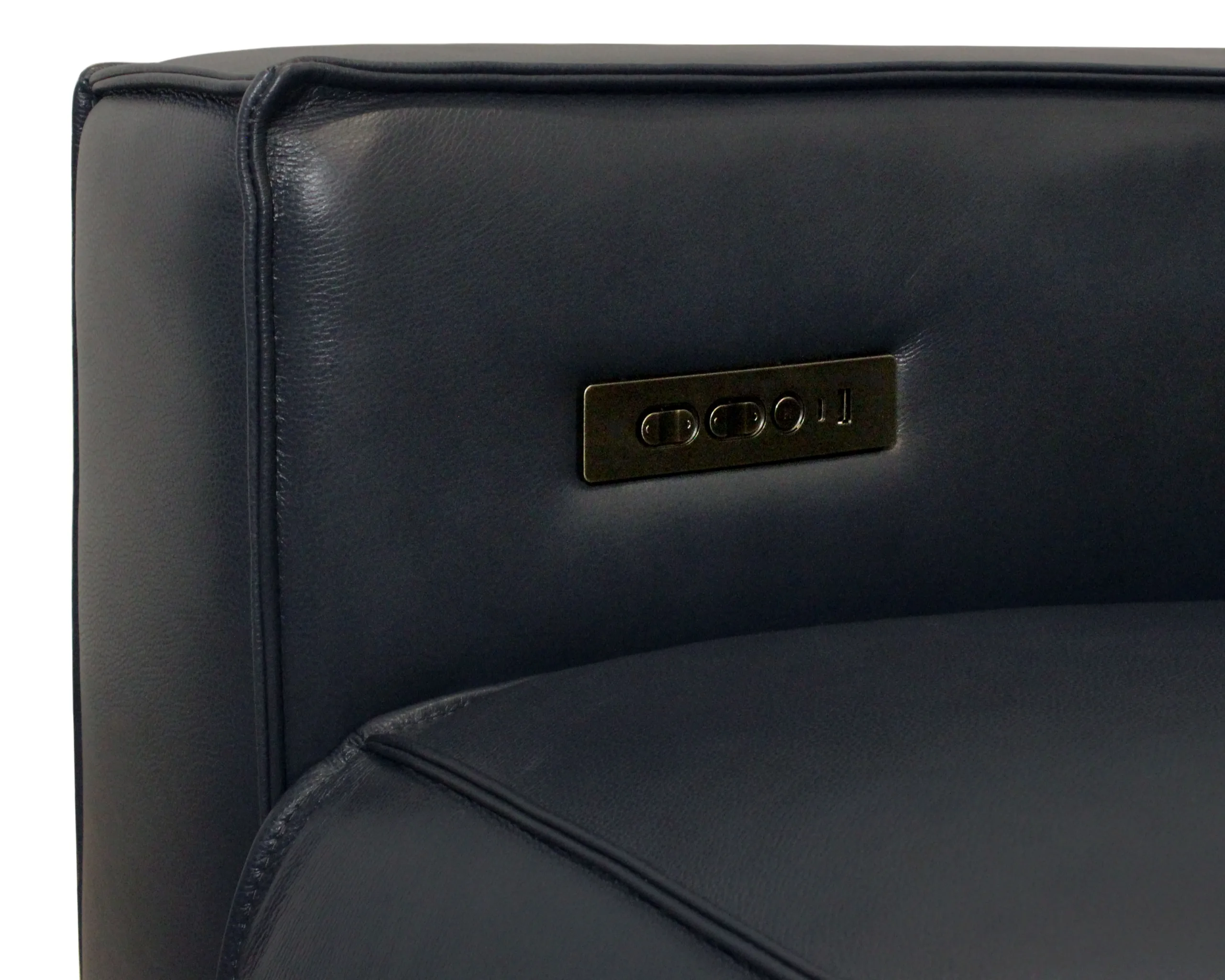 Lincolnshire Reclining Lounge Chair - Blue with Spice Tan Legs - Image 8