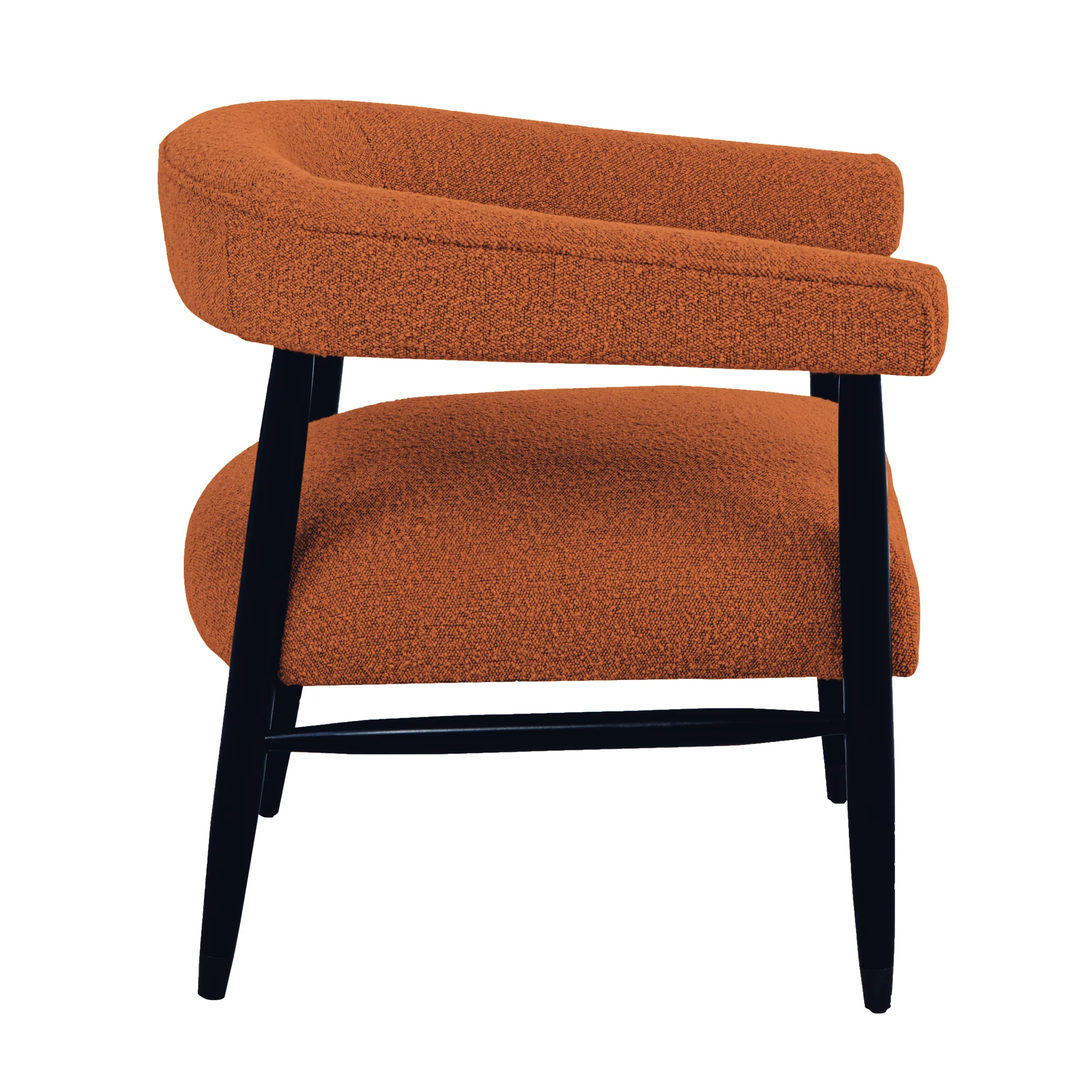 Quincey Arm Chair - Rust Boucle - Image 4