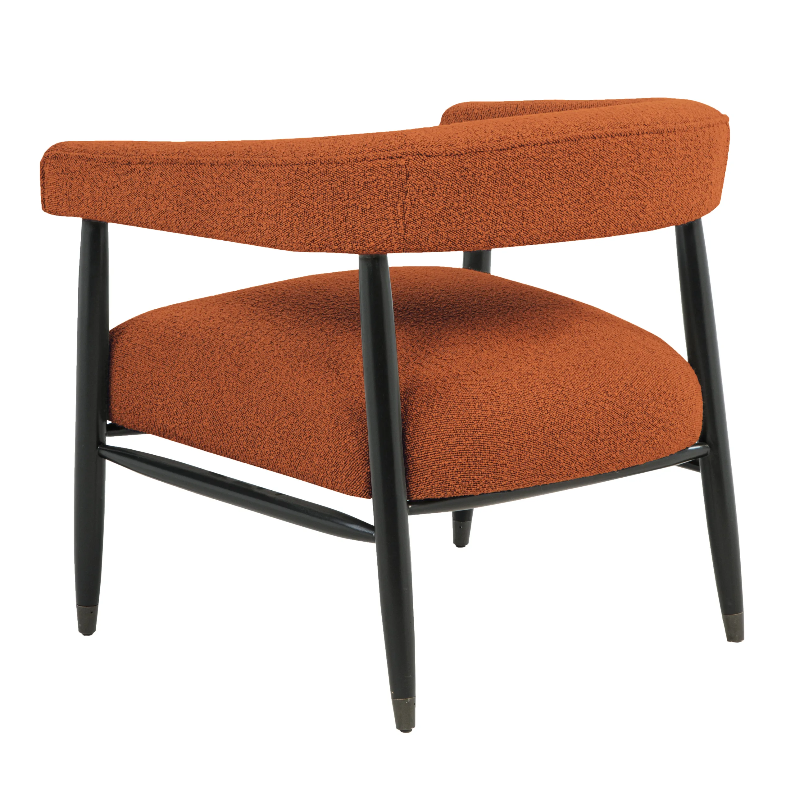 Quincey Arm Chair - Rust Boucle - Image 5