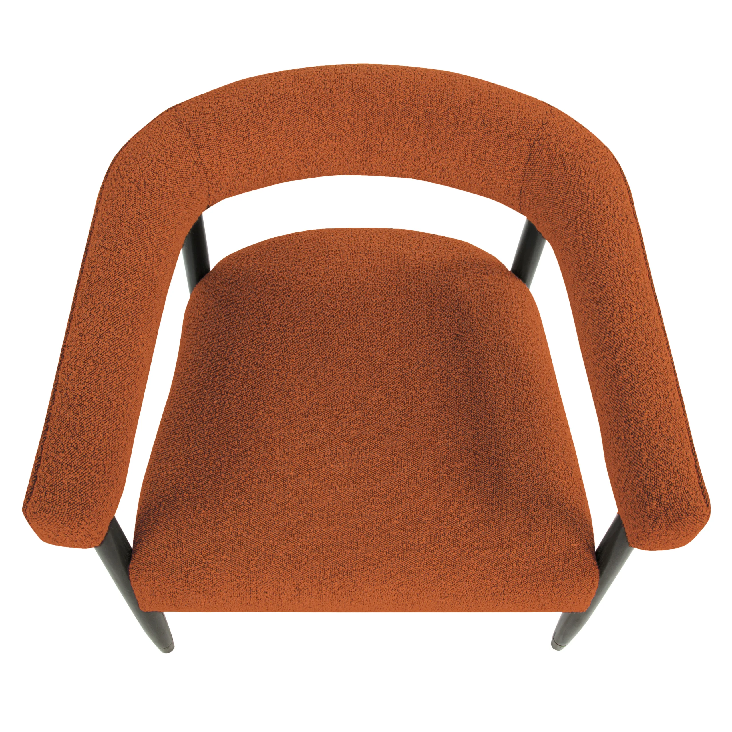 Quincey Arm Chair - Rust Boucle - Image 7