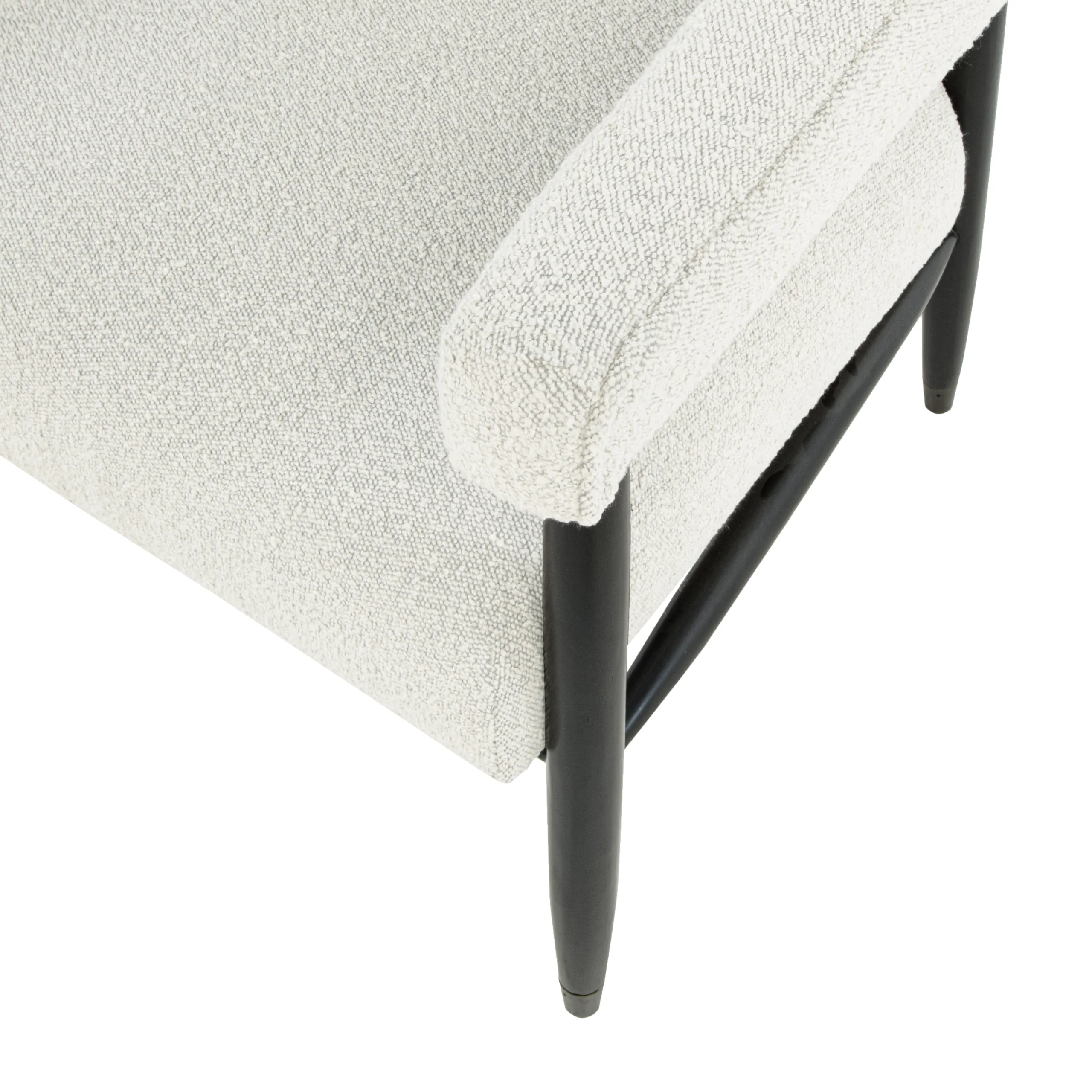 Quincey Arm Chair - Ivory Boucle - Image 8