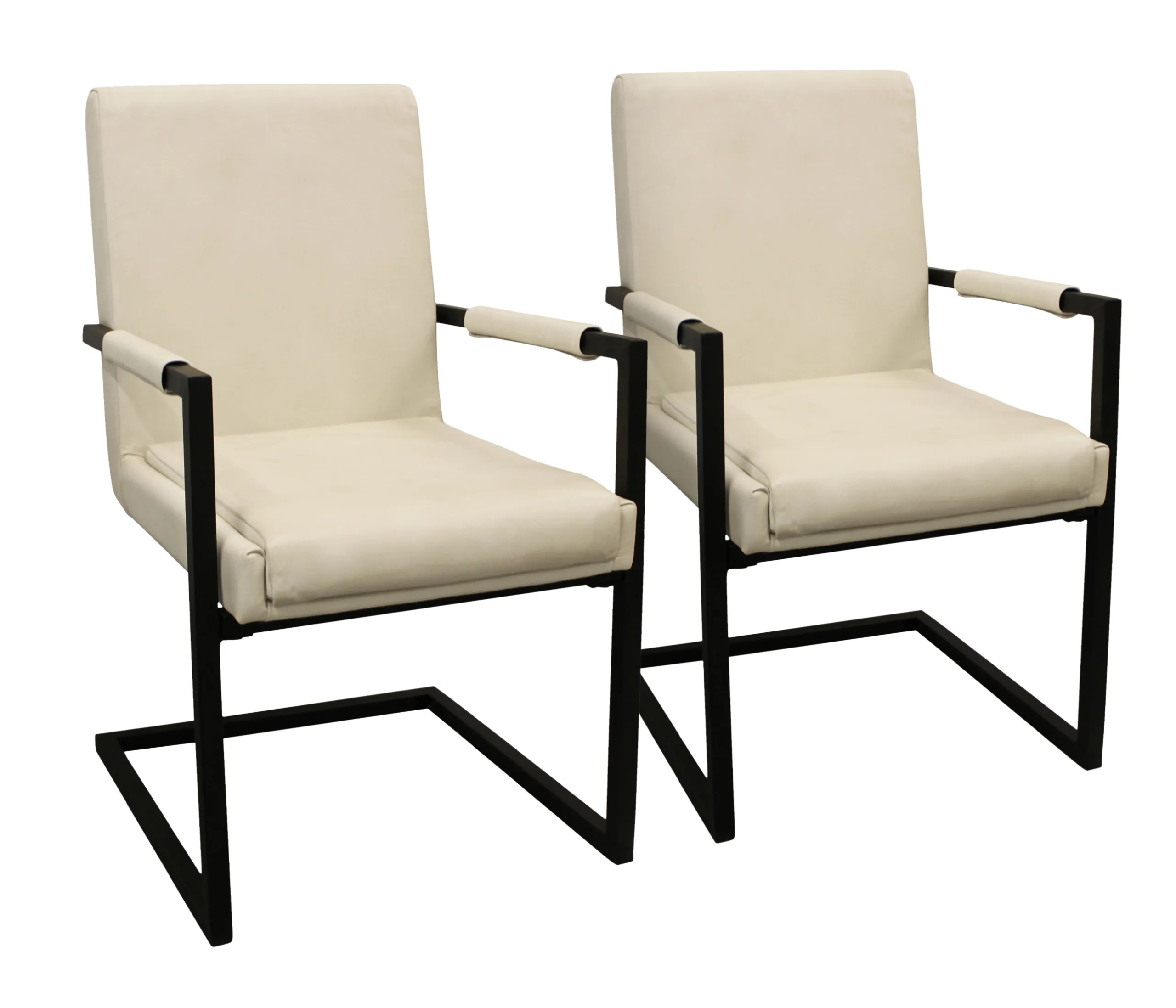 Lloyd Leather Arm Chair 2-Piece Set - Ivory