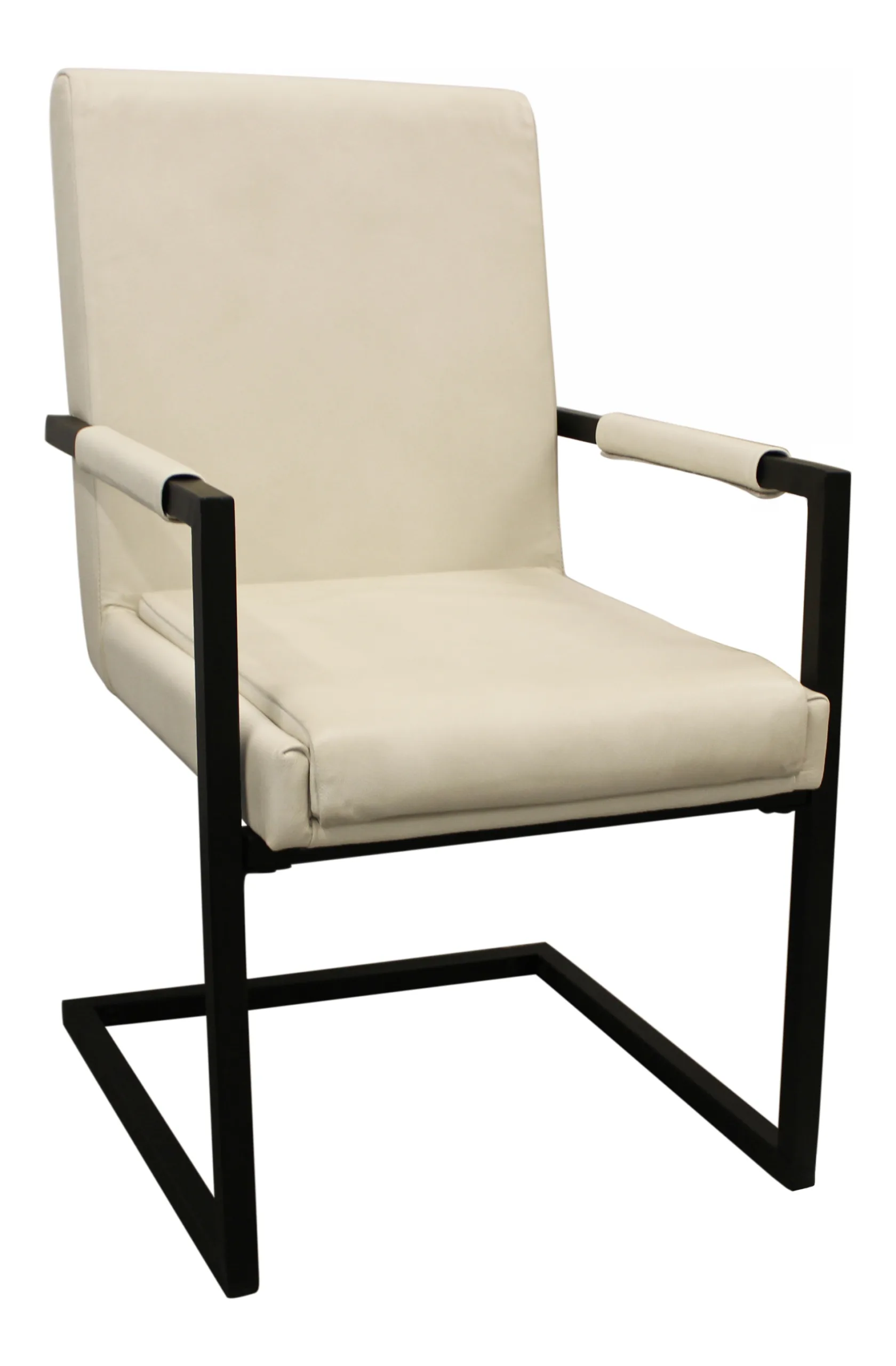 Lloyd Leather Arm Chair 2-Piece Set - Ivory - Image 2