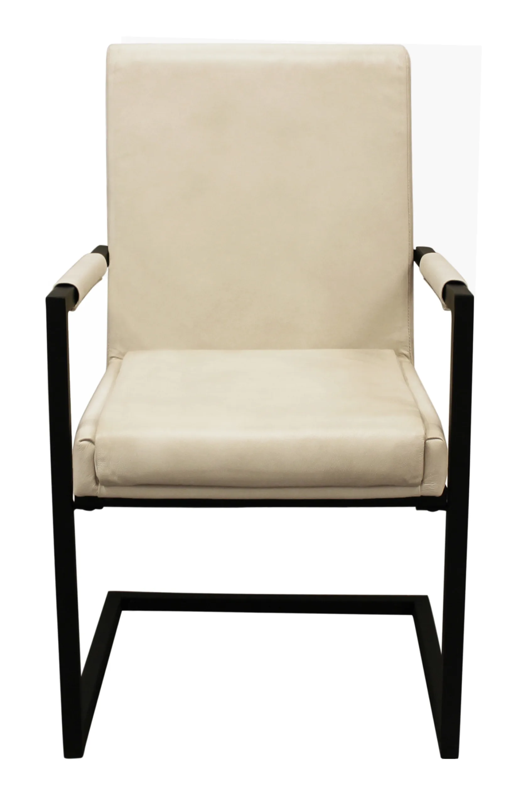 Lloyd Leather Arm Chair 2-Piece Set - Ivory - Image 3