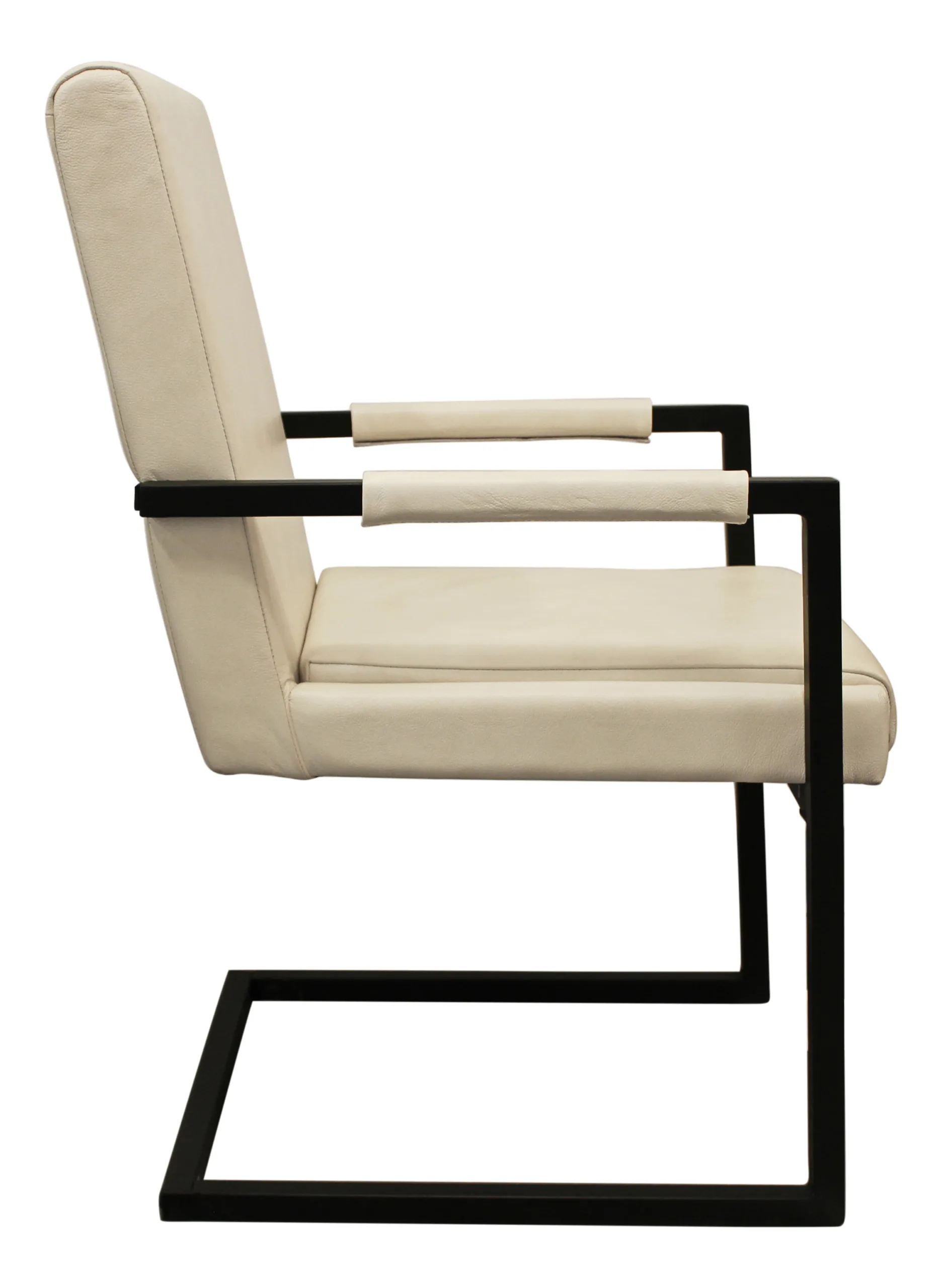 Lloyd Leather Arm Chair 2-Piece Set - Ivory - Image 4