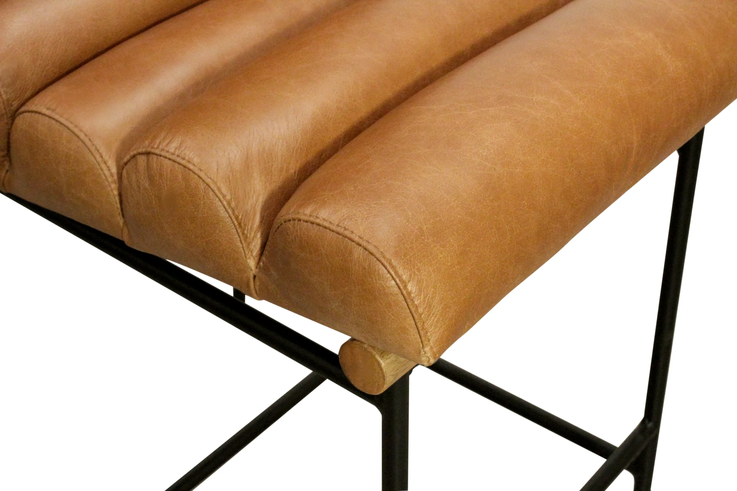 Lee Leather Counter Stool - Tan - Image 4