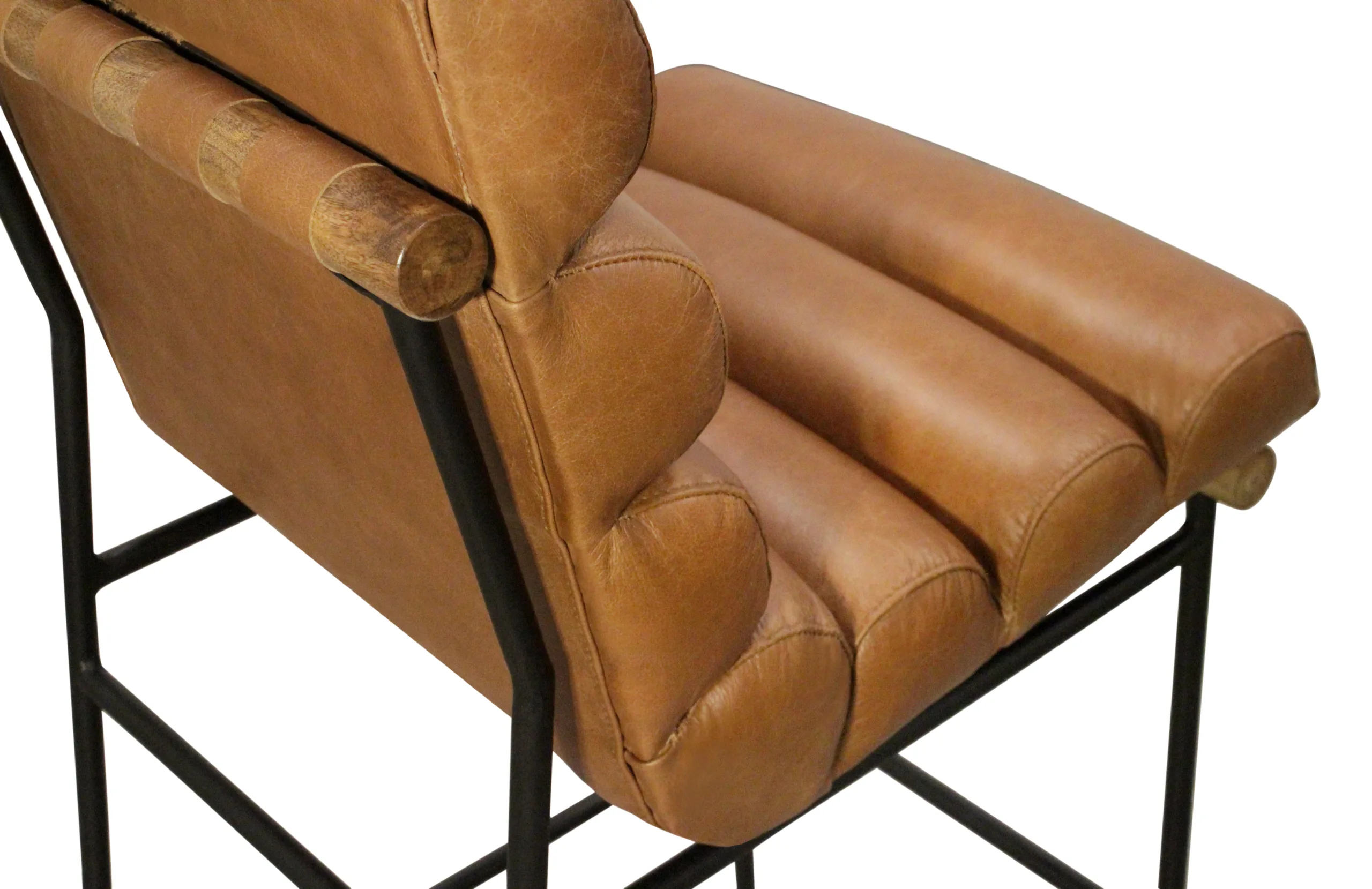 Lee Leather Counter Stool - Tan - Image 8
